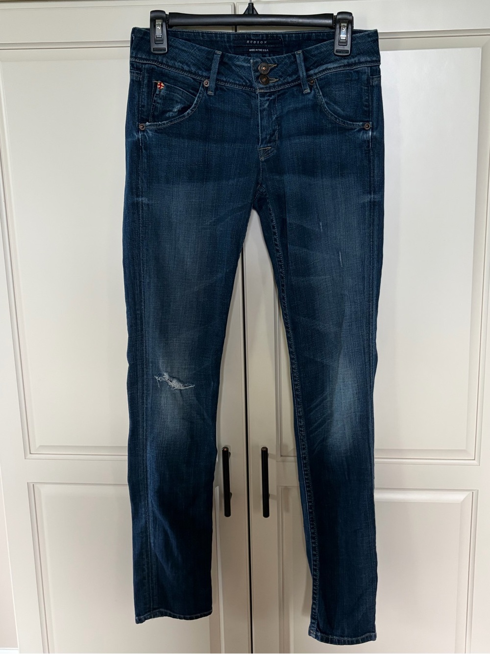 Hudson Women’s Collin Skinny Flap Jeans Lightly Distressed- Size 27